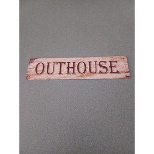 Outhouse Retro Vintage Tin Sign 4 X 16